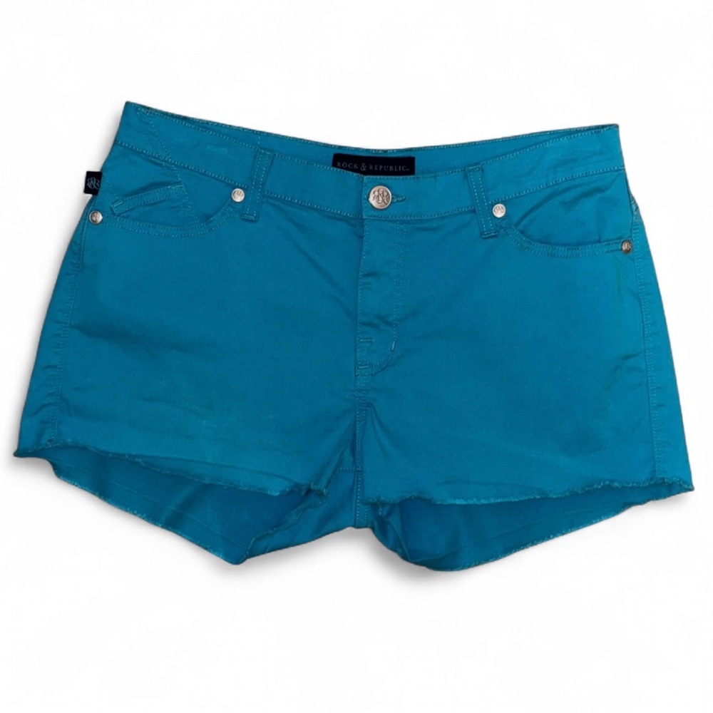 Rock & Republic | Agave Teal Blue Jean Shorts | Size 14